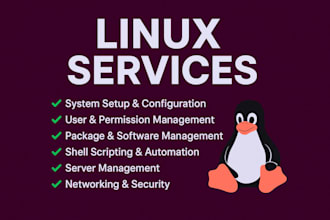 do linux server admin task and system management services