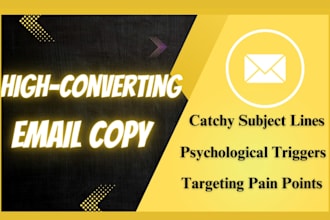 do email copywriting for email copy and email sequence to increase conversions