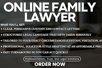 draft a UK child custody agreement or contact letter for family disputes