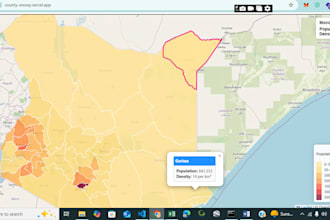 do gis analysis, arcgis, qgis, interactive web maps, digitizing, choropleth
