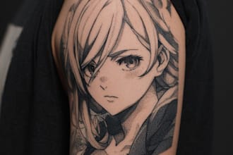 make anime tattoo design