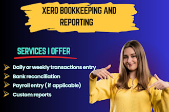 accurate xero bookkeeping and monthly financial reporting