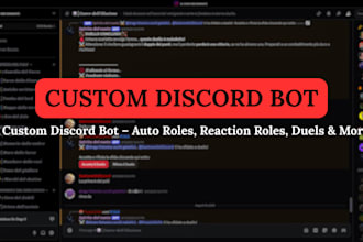 a custom discord bot with commands, automation, and integrations