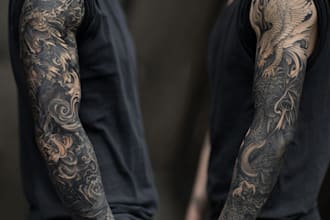 create custom tattoo designs in any style full sleeves back chest and more