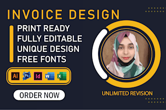 provide professional letterhead, price list, rate list, or invoice design