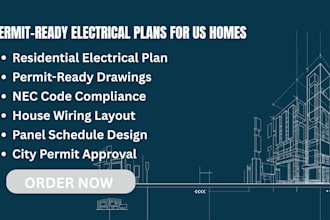 produce permit ready residential electrical plans for US code compliance