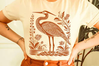 design hand drawn tshirt logo for you