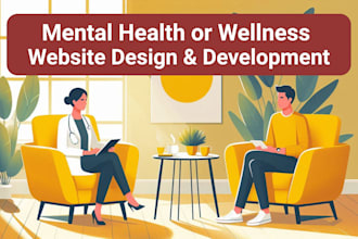 design mental health website or wellness website for you