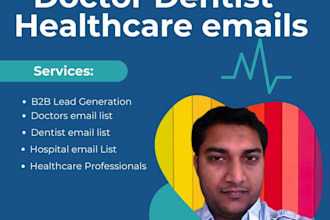 build verified email list of doctors, dentists, chiropractors, and hospitals