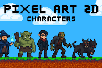 design custom pixel art 8x8 to 64x64