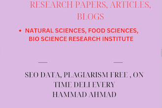 write scientific papers, articles, blogs