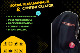 be your social media marketing manager and content creator