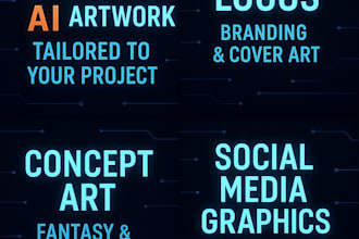 create stunning ai generated artwork, logo, and designs
