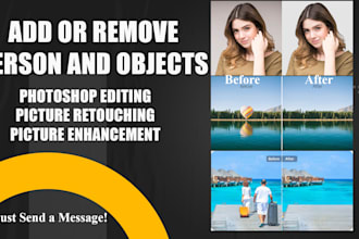 add or remove person or object and edit photo in photoshop