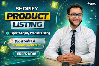 do shopify product listing product upload and data entry