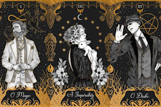 design custom deck of tarot card playing card oracle card zodiac trading cards