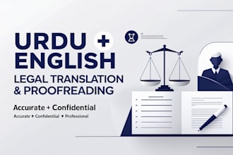 provide urdu to english legal contract translation and proofreading