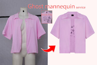 ghost mannequin, neck joint, symmetrical, in photoshop