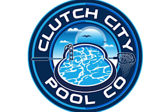 design modern pool logo