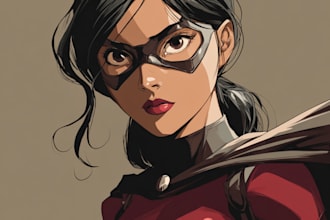 draw superhero character for you