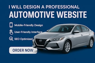 design a professional automotive website for car dealers