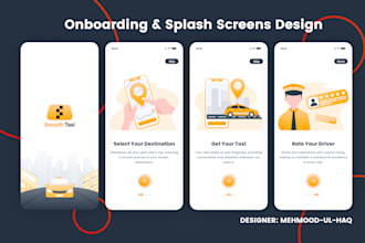 design onboarding screens and splash screens ui design