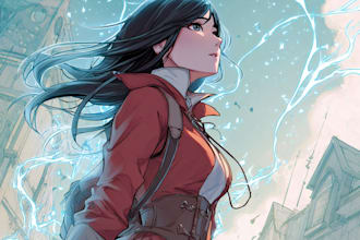draw comic book illustration anime manga webtoon webcomic light novel cover art
