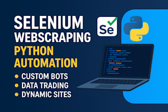do python web scraping using selenium