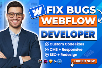 fix, redesign webflow, cms, edit, update template, animations, webflow developer