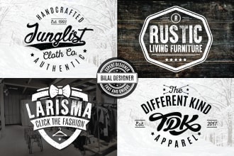 do vintage , retro badge , outdoor or business logo design