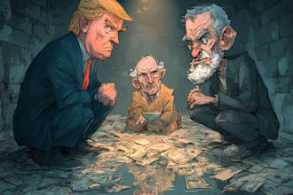 create a political cartoon art