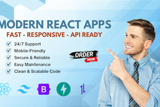 build fast react apps with tailwind CSS, bootstrap and API