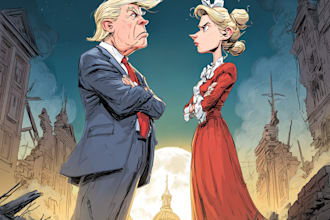 create a political cartoon art