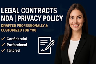draft professional legal contracts agreements nda privacy policy and documents