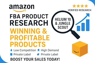 do amazon fba private label product research using helium 10