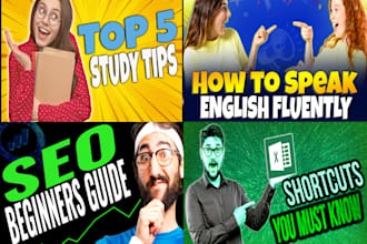 design eye catching educational youtube thumbnails