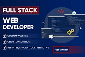 do full stack website development, front end design for you