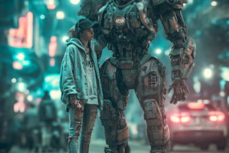 create cyberpunk character art