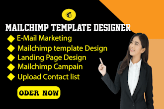 design mailchimp template and email marketing