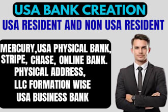 create USA bank account, usa physical address and proof of address for