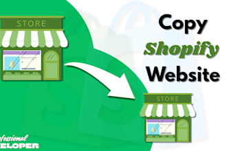 copy shopify website and redesign it professionally