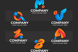 create modern 3d business logo design