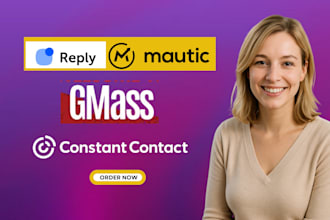 setup reply io hunter campaign gmass mautic constant contact email marketing va