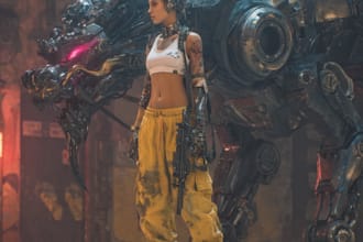 make a cyberpunk character art