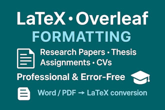 professionally format your thesis, paper, or CV in latex