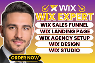 build wix sales funnels, landing pages, designs and agency setup with wix studio