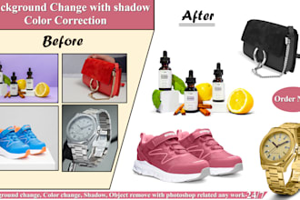 do change image background, color change, photo retouching