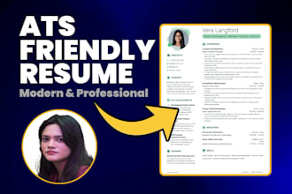 design modern, ats friendly resume and CV with cover letter