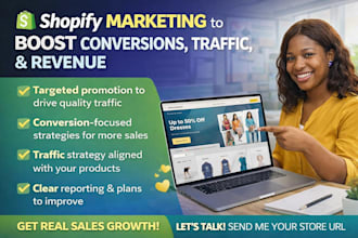 shopify marketing to boost conversions, traffic, and revenue