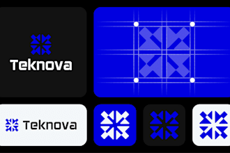 create unique timeless modern tech, saas, blockchain, digital logo design